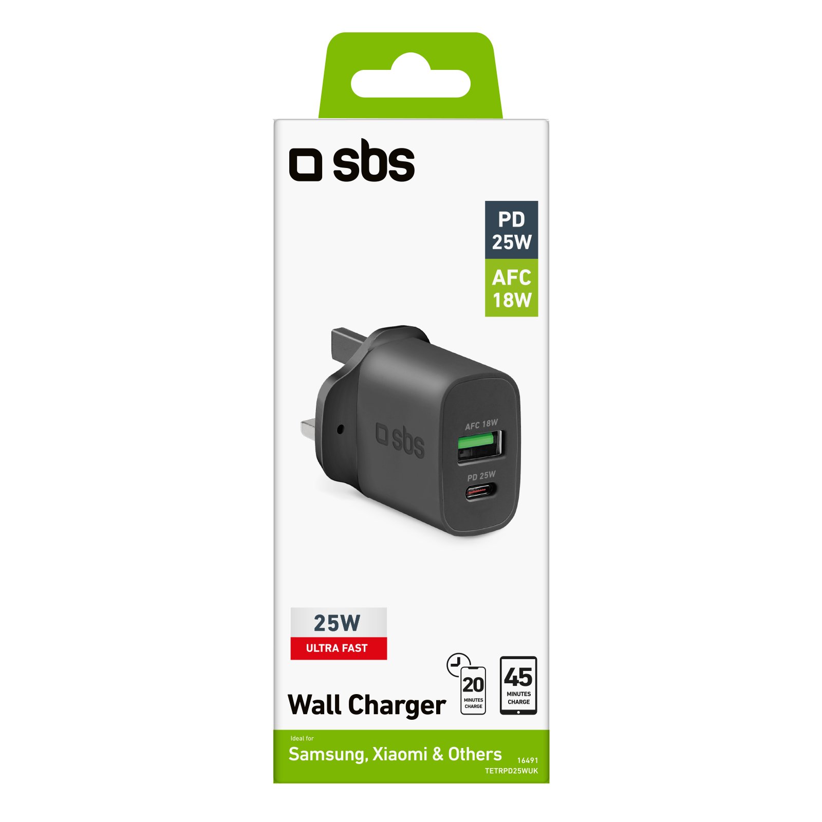 PD 25W travel charger with UK plug2