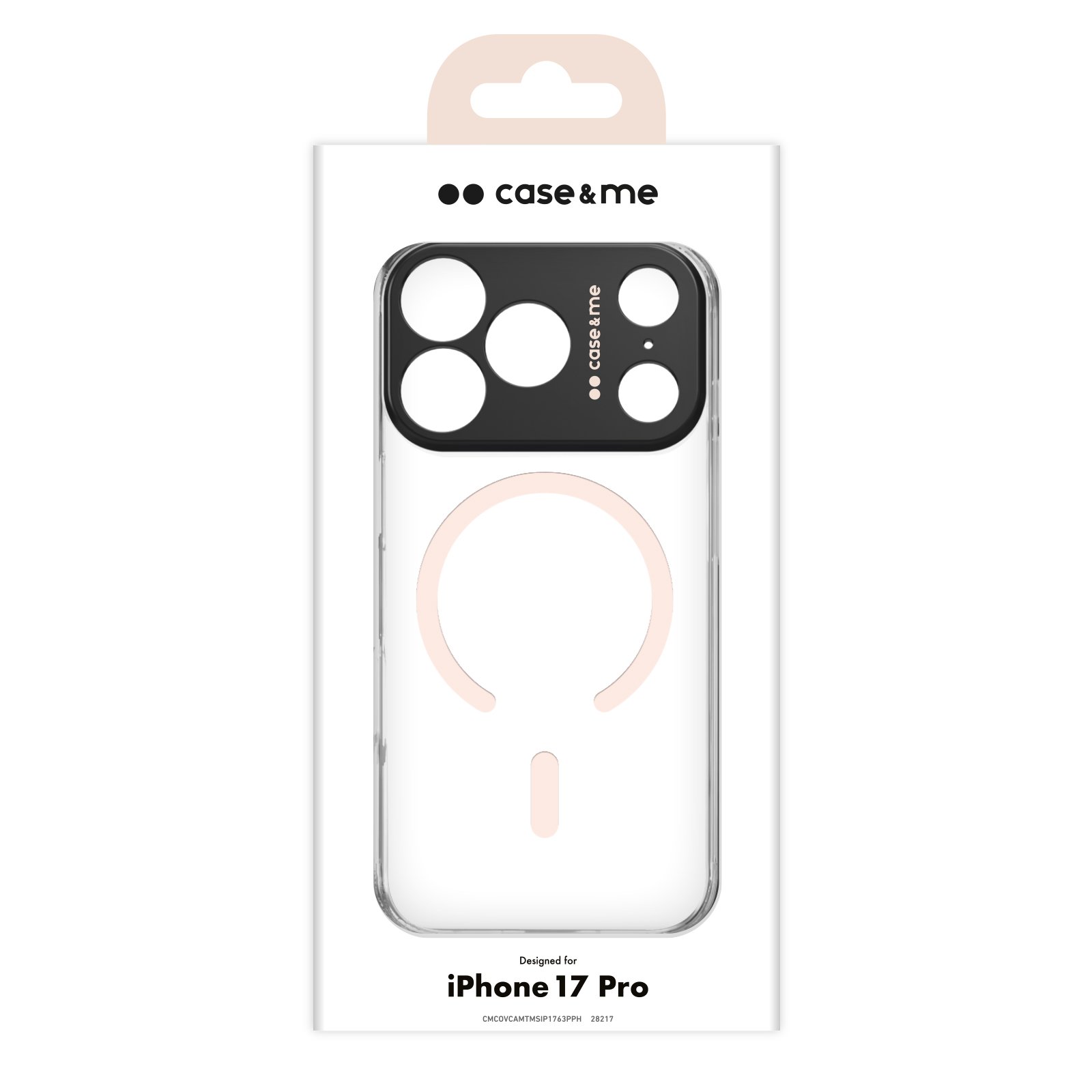 Case and Me Cover Magsafe transparent iPhone 17 Pro, peach2