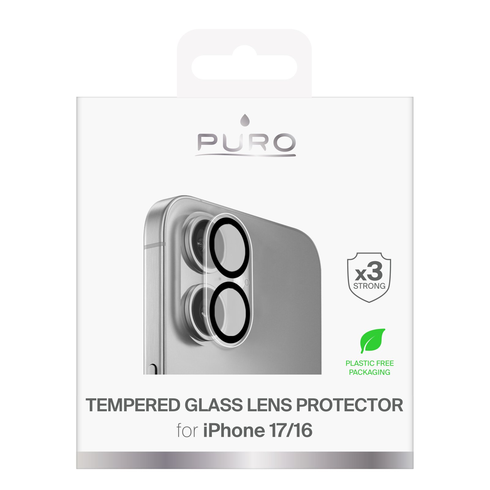 Puro Protective Tempered Glass for iPhone Camera 17:166