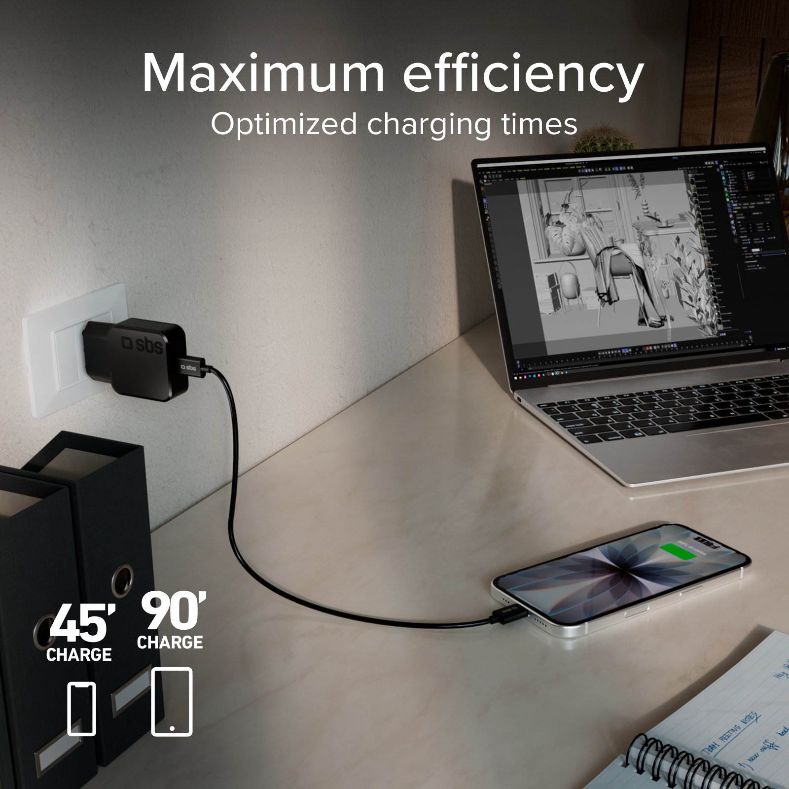 sbs Ultra-Slim 20 W USB-C Wall Charger7