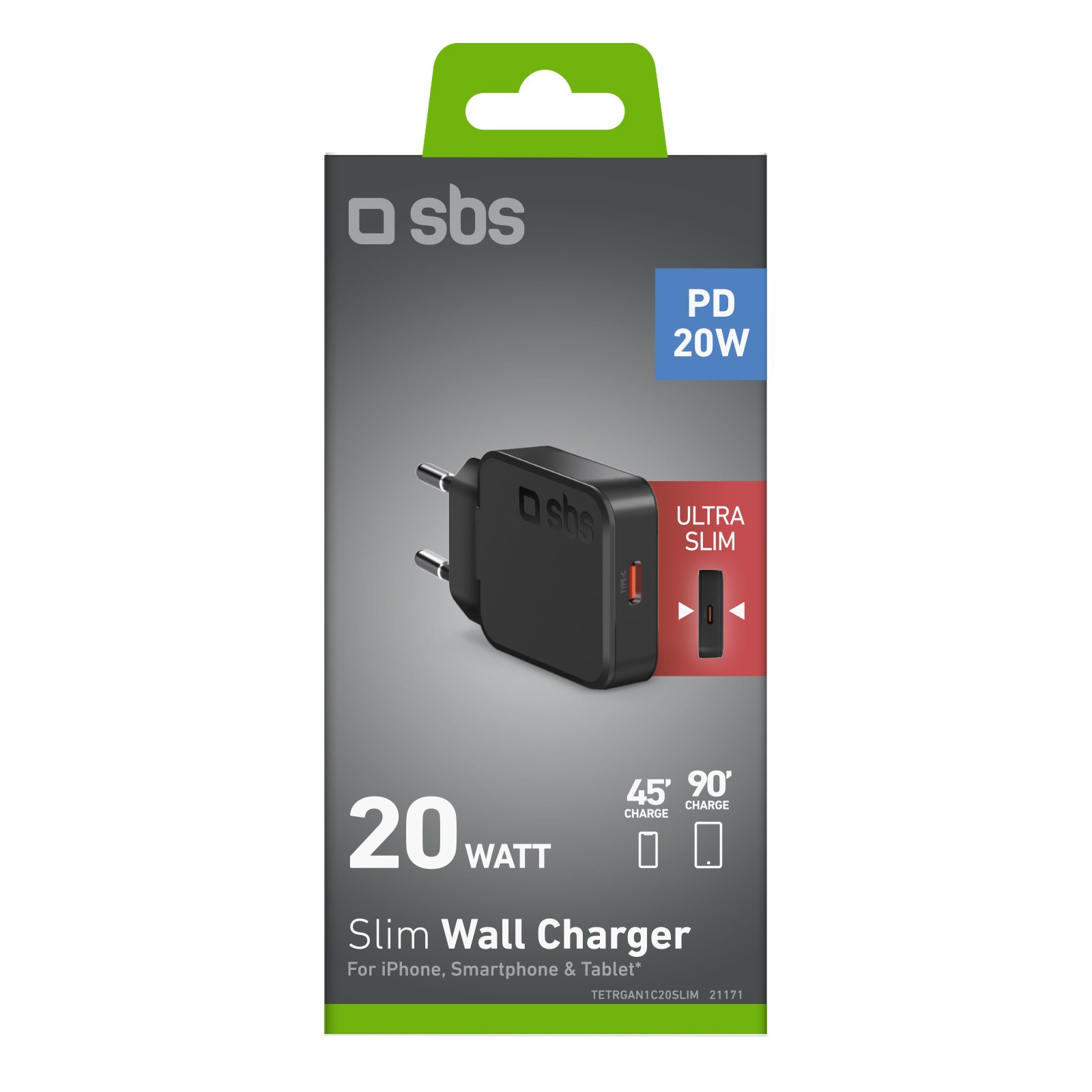 sbs Ultra-Slim 20 W USB-C Wall Charger8