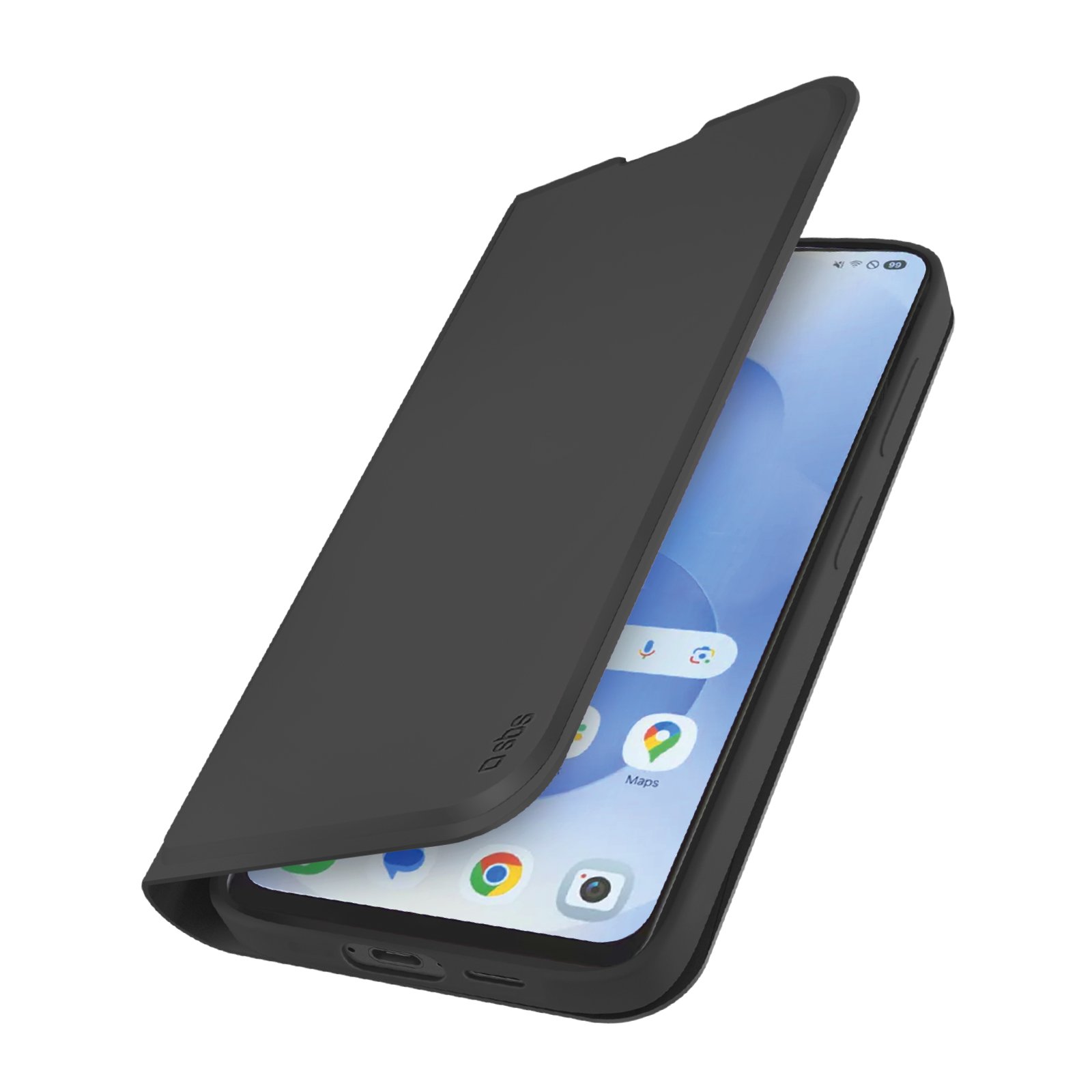 sbs Book-style case with stand support and soft touch surface for Samsung Galaxy S25 FE
